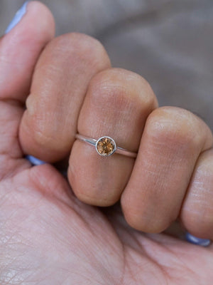 Solitaire Zircon Ring - Gardens of the Sun | Ethical Jewelry