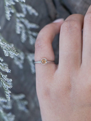 Solitaire Zircon Ring - Gardens of the Sun | Ethical Jewelry