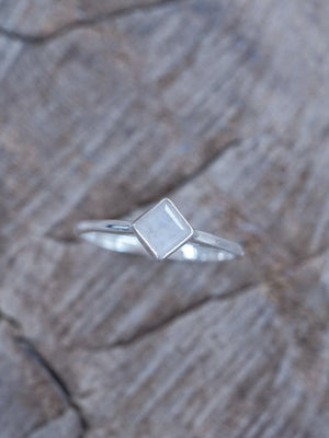 Square Rainbow Moonstone Ring - Gardens of the Sun | Ethical Jewelry