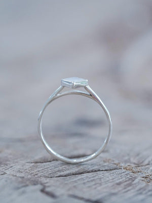 Square Rainbow Moonstone Ring - Gardens of the Sun | Ethical Jewelry