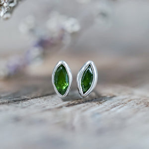 Chrome Diopside Stud Earrings - Gardens of the Sun | Ethical Jewelry
