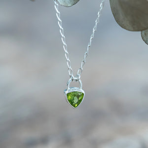 Peridot Lock Necklace - Gardens of the Sun | Ethical Jewelry