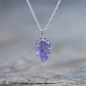 Amethyst Leaf Necklace - Gardens of the Sun | Ethical Jewelry