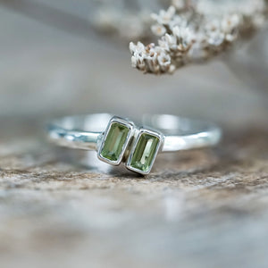 Double Peridot Ring - Gardens of the Sun | Ethical Jewelry