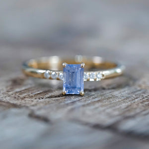 Lavender Sapphire and Diamond Ring in Ethical Gold - Gardens of the Sun | Ethical Jewelry