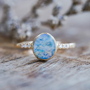 Snake Opal Ring in Ethical Gold - Gardens of the Sun | Ethical Jewelry