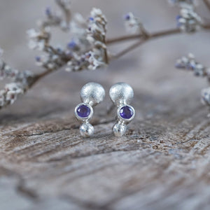 Stardust Amethyst Earrings - Gardens of the Sun | Ethical Jewelry