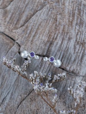 Stardust Amethyst Earrings - Gardens of the Sun | Ethical Jewelry