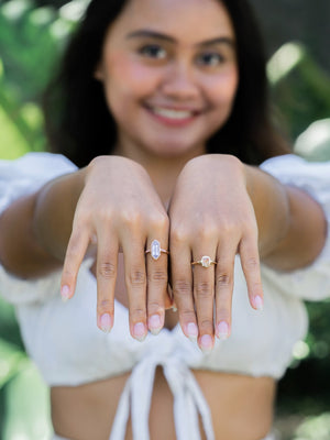Sunstorm Bicolor Sapphire Ring in Ethical Gold - Gardens of the Sun | Ethical Jewelry
