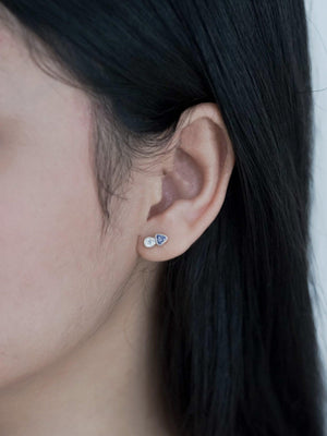 Tanzanite and Moonstone Earrings - Gardens of the Sun | Ethical Jewelry