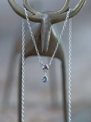 Tanzanite and Pink Sapphire Necklace - Gardens of the Sun | Ethical Jewelry