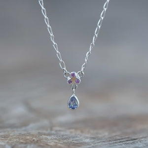 Tanzanite and Pink Sapphire Necklace - Gardens of the Sun | Ethical Jewelry