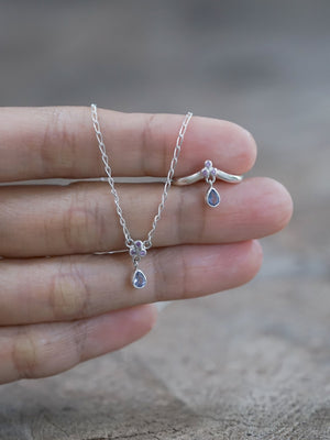 Tanzanite and Pink Sapphire Necklace - Gardens of the Sun | Ethical Jewelry