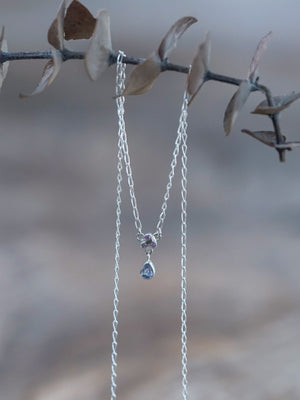 Tanzanite and Pink Sapphire Necklace - Gardens of the Sun | Ethical Jewelry