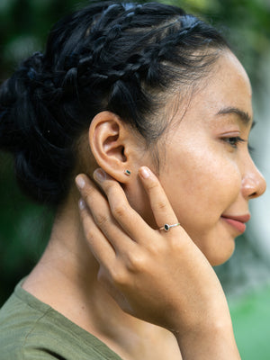 Teal Tourmaline Earrings - Gardens of the Sun | Ethical Jewelry