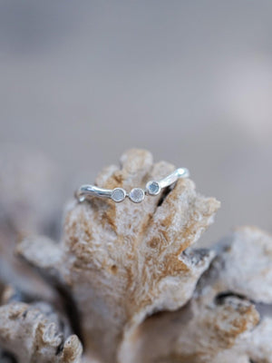 Three Rainbow Moonstone Nesting Ring - Gardens of the Sun | Ethical Jewelry