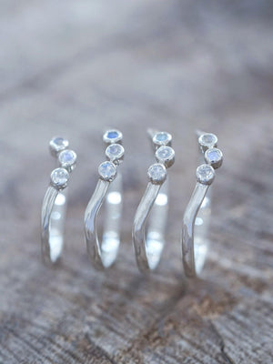 Three Rainbow Moonstone Nesting Ring - Gardens of the Sun | Ethical Jewelry