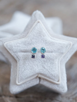 Topaz and Amethyst Earrings - Gardens of the Sun | Ethical Jewelry
