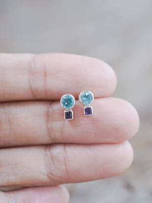 Topaz and Amethyst Earrings - Gardens of the Sun | Ethical Jewelry