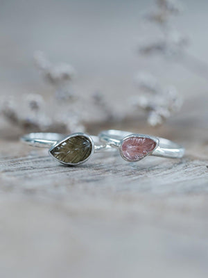 Tourmaline Leaf Ring - Gardens of the Sun | Ethical Jewelry