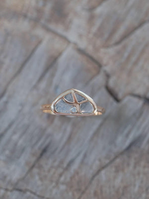 Tree of Life Diamond Slice Ring in Ethical Rose Gold - Gardens of the Sun | Ethical Jewelry