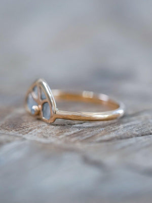 Tree of Life Diamond Slice Ring in Ethical Rose Gold - Gardens of the Sun | Ethical Jewelry