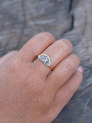 Tree of Life Diamond Slice Ring in Ethical Rose Gold - Gardens of the Sun | Ethical Jewelry