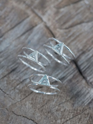 Triangle Aquamarine Ring - Gardens of the Sun | Ethical Jewelry