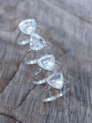 Triangle Quartz Ring - Gardens of the Sun | Ethical Jewelry