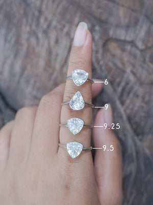 Triangle Quartz Ring - Gardens of the Sun | Ethical Jewelry