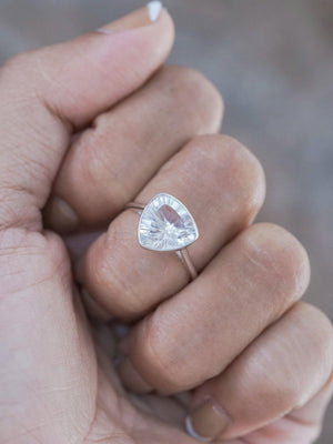 Triangle Quartz Ring - Gardens of the Sun | Ethical Jewelry