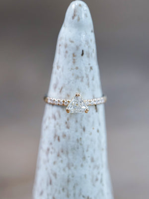 Triangular Diamond Ring in Ethical Gold - Gardens of the Sun | Ethical Jewelry