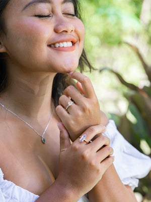 Triangular Diamond Ring in Ethical Gold - Gardens of the Sun | Ethical Jewelry