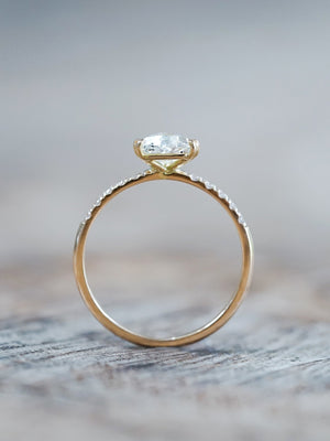 Triangular Diamond Ring in Ethical Gold - Gardens of the Sun | Ethical Jewelry