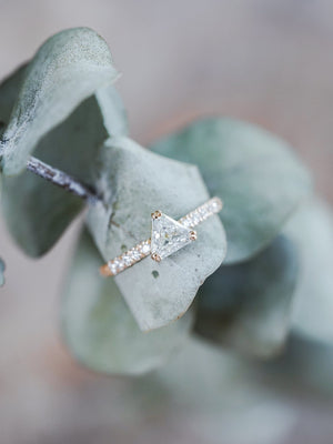 Triangular Diamond Ring in Ethical Gold - Gardens of the Sun | Ethical Jewelry