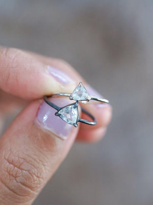 Trillion Aquamarine Ring - Gardens of the Sun | Ethical Jewelry