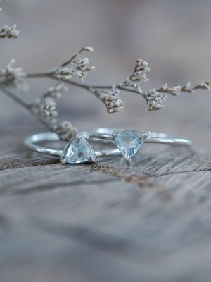 Trillion Aquamarine Ring - Gardens of the Sun | Ethical Jewelry