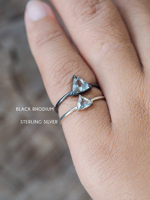 Trillion Aquamarine Ring - Gardens of the Sun | Ethical Jewelry