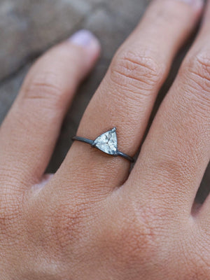 Trillion Aquamarine Ring - Gardens of the Sun | Ethical Jewelry