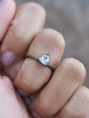 Trillion Aquamarine Ring - Gardens of the Sun | Ethical Jewelry