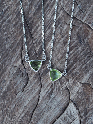 Trillion Peridot Necklace - Gardens of the Sun | Ethical Jewelry