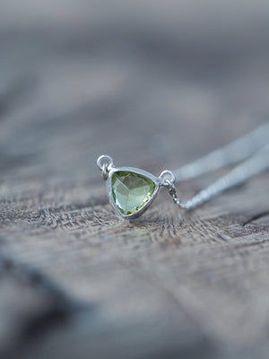 Trillion Peridot Necklace - Gardens of the Sun | Ethical Jewelry
