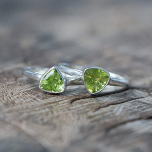 Trillion Peridot Ring - Gardens of the Sun | Ethical Jewelry
