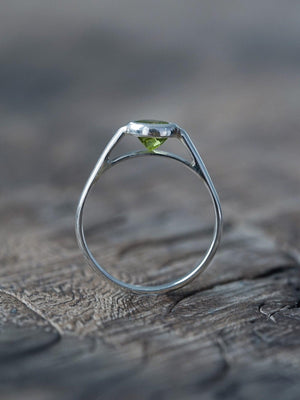 Trillion Peridot Ring - Gardens of the Sun | Ethical Jewelry