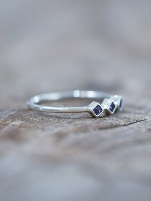 Triple Amethyst Ring - Gardens of the Sun | Ethical Jewelry