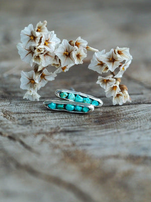 Turquoise Earrings with Hidden Gems - Gardens of the Sun | Ethical Jewelry
