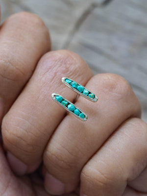 Turquoise Earrings with Hidden Gems - Gardens of the Sun | Ethical Jewelry