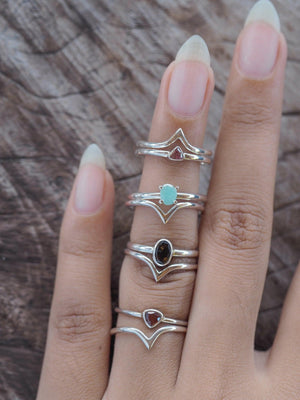 V-shaped Nesting Band - Gardens of the Sun | Ethical Jewelry