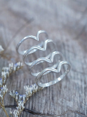 V-shaped Nesting Band - Gardens of the Sun | Ethical Jewelry