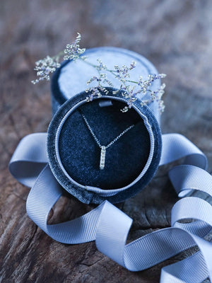 Velvet Jewelry Box with Ribbon - Gardens of the Sun | Ethical Jewelry